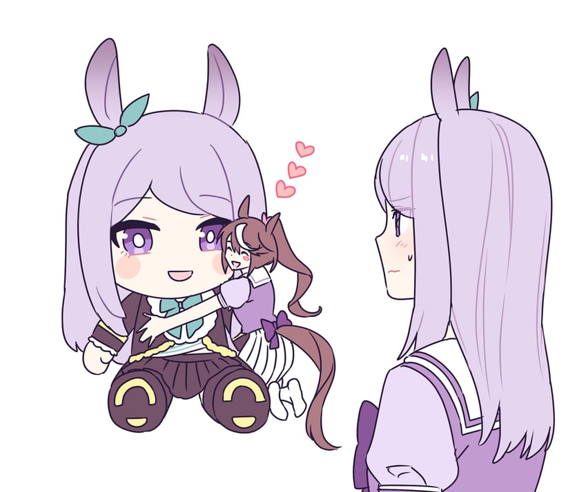 mejiro mcqueen and tokai teio (umamusume) drawn by habsida_(habsida_hpy)