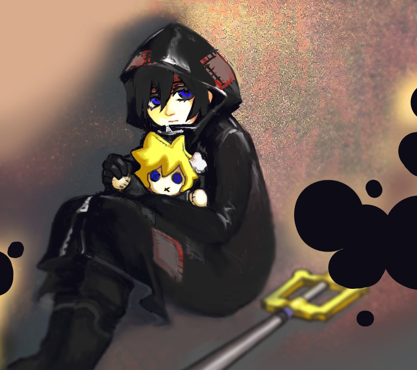 roxas and xion (kingdom hearts and 2 more) drawn by snoozaga