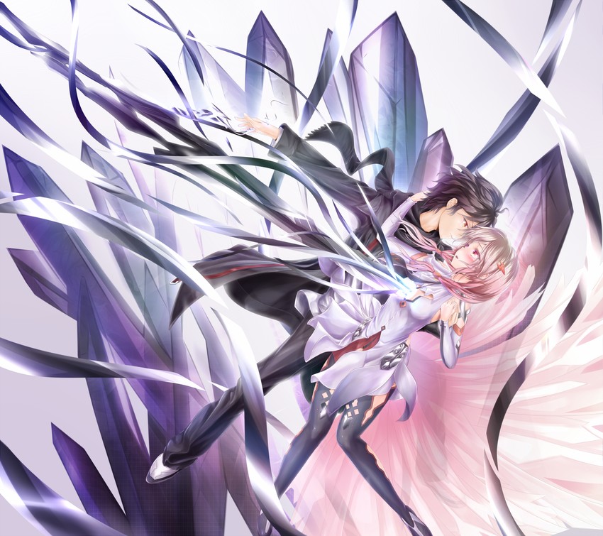 yuzuriha inori and ouma shuu (guilty crown) drawn by wingheart