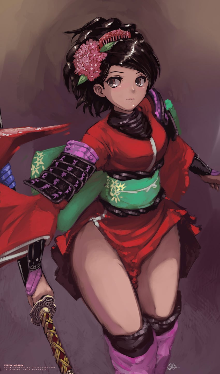 momohime (oboro muramasa) drawn by david_liu