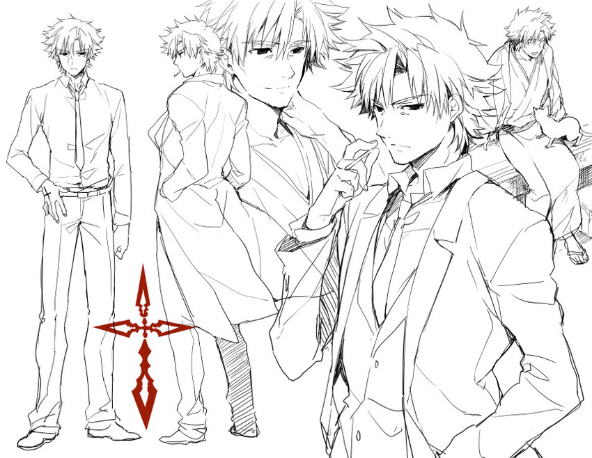 emiya kiritsugu (fate and 2 more) drawn by kuroemon