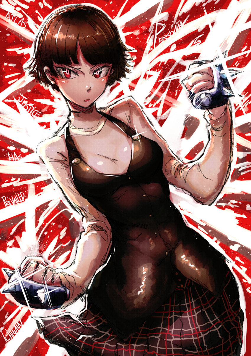 niijima makoto (persona and 1 more) drawn by ichigain