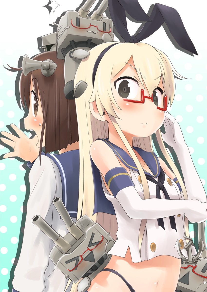 shimakaze, yukikaze, and rensouhou-chan (kantai collection) drawn by ahenn