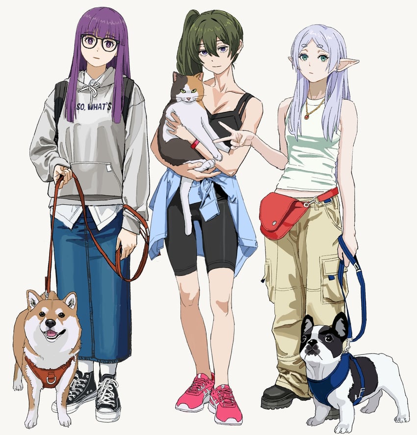 frieren, fern, and ubel (sousou no frieren) drawn by shiren_(ourboy83)