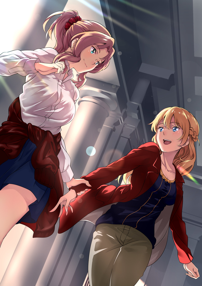 darjeeling and kay (girls und panzer) drawn by shijie_jianfa