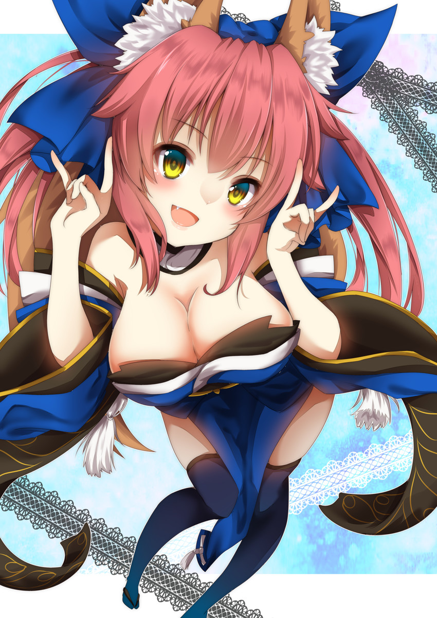tamamo and tamamo no mae (fate and 1 more) drawn by amane_tari