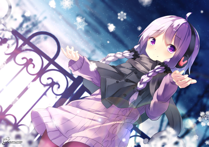 yuzuki yukari (vocaloid and 1 more) drawn by chinomaron