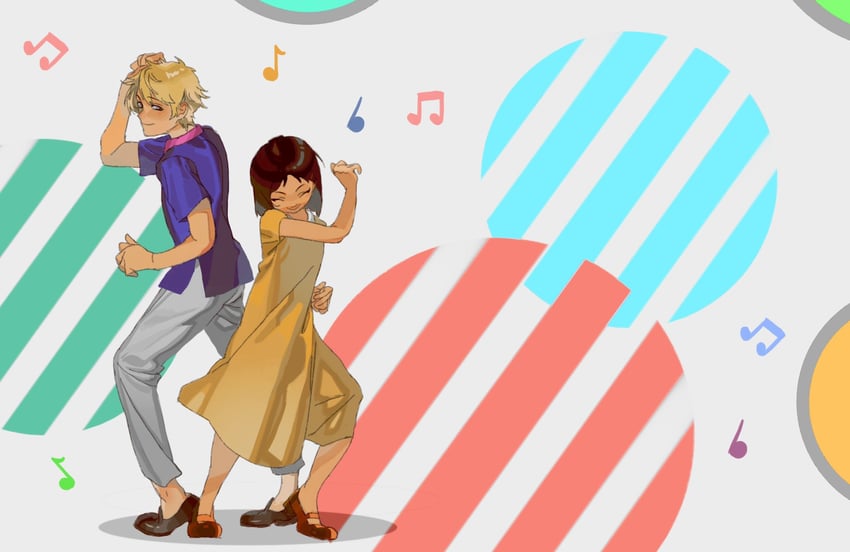 iwakura mitsumi and shima sousuke (skip to loafer) drawn by kengyou_lei