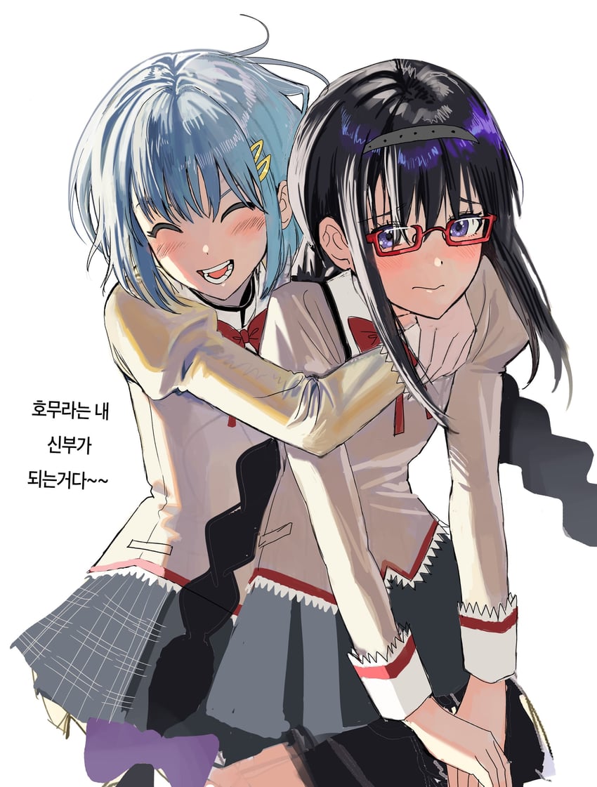 akemi homura and miki sayaka (mahou shoujo madoka magica) drawn by bub_bub20