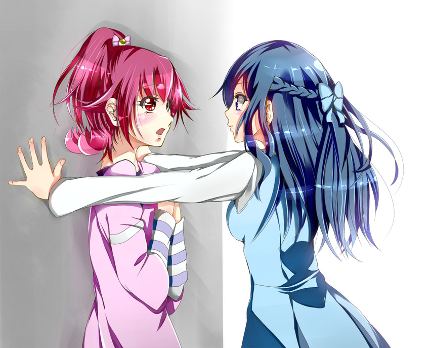 hishikawa rikka and aida mana (precure and 1 more) drawn by yuutarou_(fukiiincho)