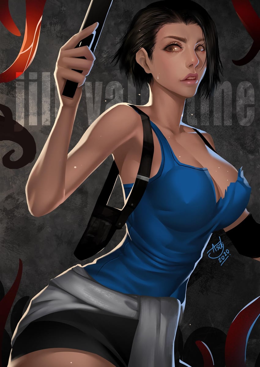 jill valentine (resident evil and 1 more) drawn by asdj