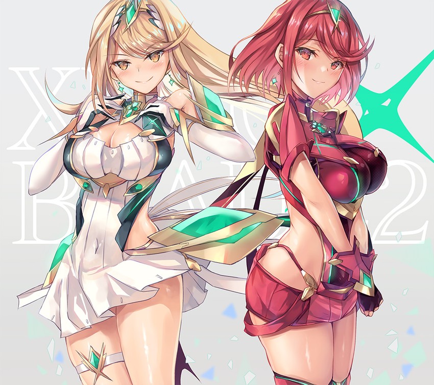 pyra and mythra (xenoblade chronicles and 1 more) drawn by inoue_takuya_(tactactak)