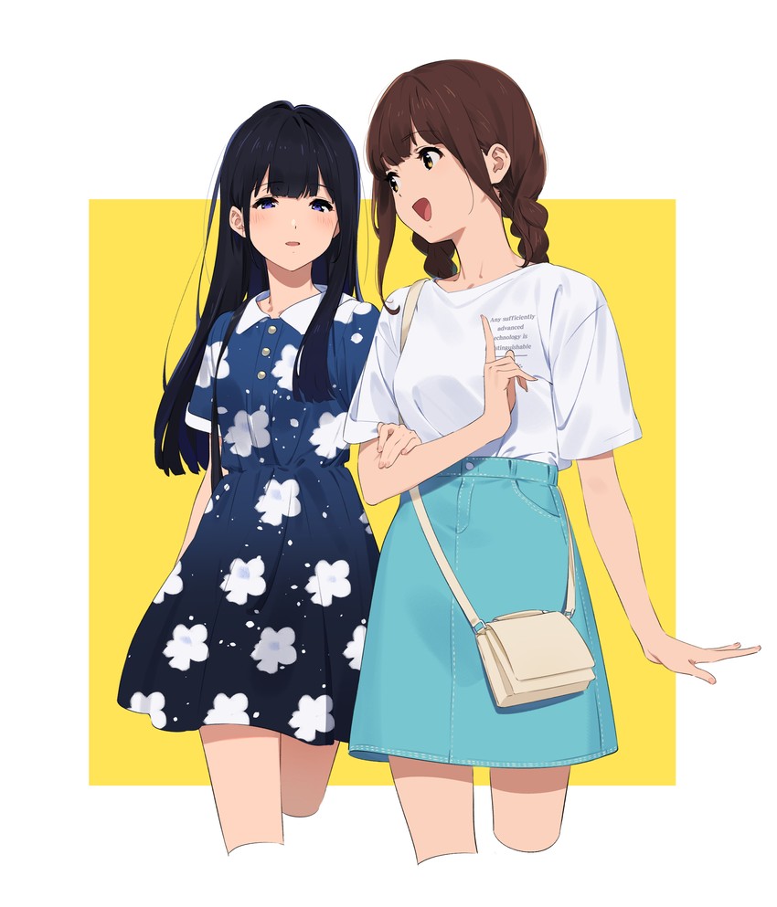 aizawa ayaka and inaba michiru (wasureenu majo no monogatari) drawn by kamo_kamen