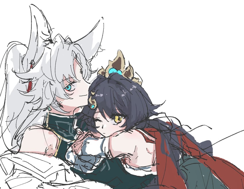 feixiao and yunli (honkai and 1 more) drawn by nanahato