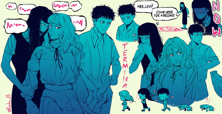 marina, levi, and samarie (fear & hunger and 1 more) drawn by kocho_15
