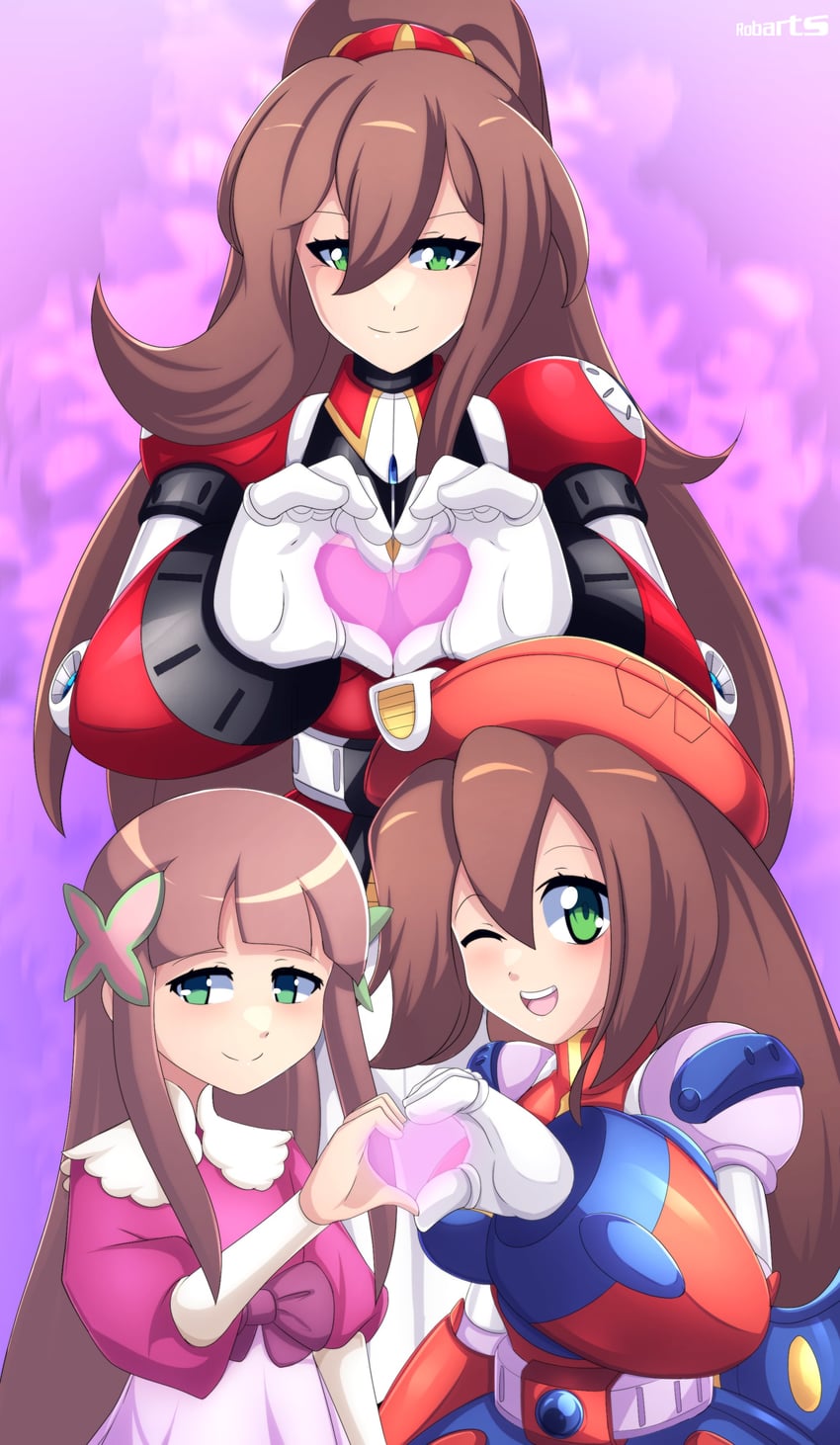 iris, iris.exe, and iris -another- (mega man and 4 more) drawn by axasempai