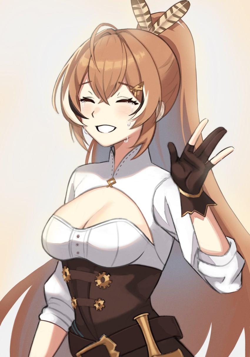 nanashi mumei (hololive and 1 more) drawn by kumaking