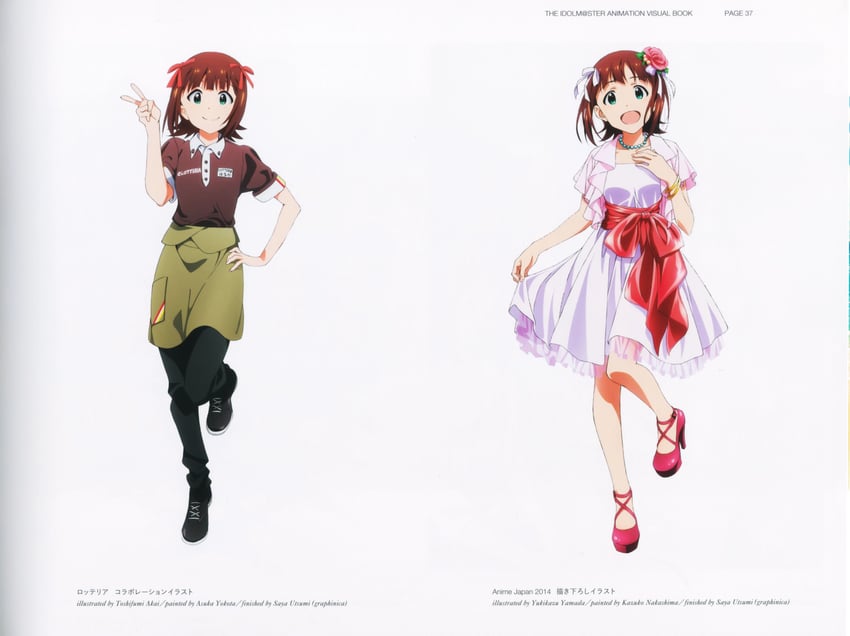 amami haruka (idolmaster) drawn by akai_toshifumi and yamada_yukikazu