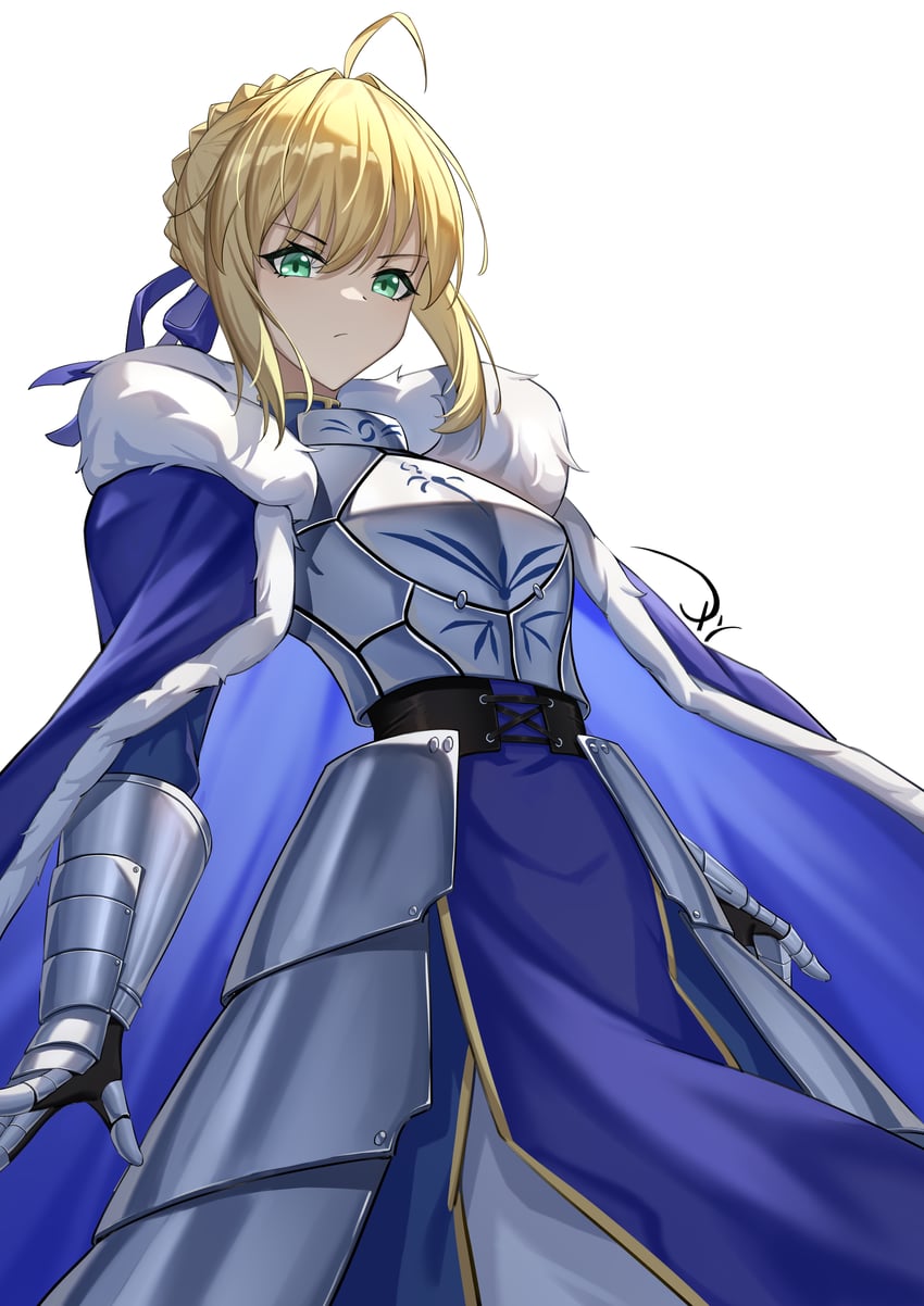artoria pendragon and saber (fate and 1 more) drawn by dai_mao_xuan_yi