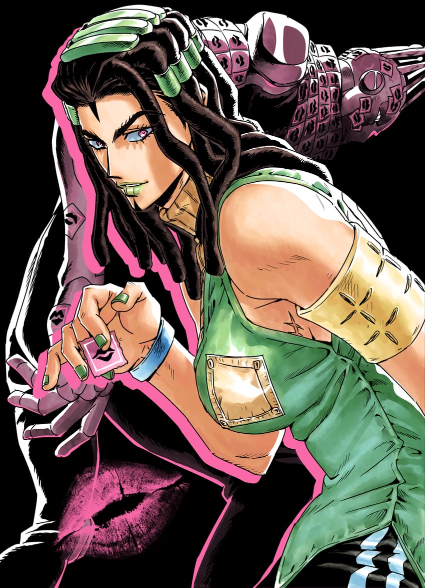 ermes costello and kiss (jojo no kimyou na bouken and 1 more) drawn by jeonjin_(mynamebazin)