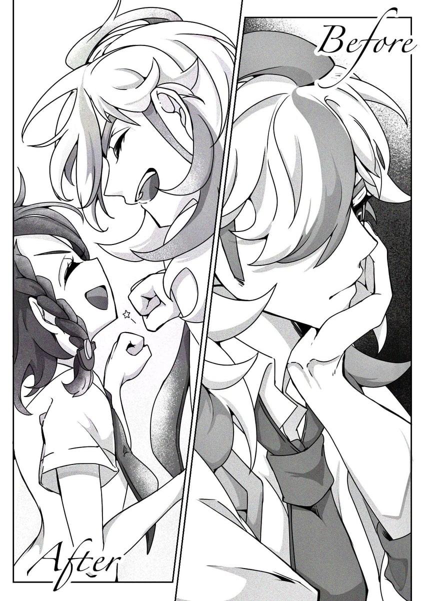 juliana and arven (pokemon and 1 more) drawn by cocoa_s3