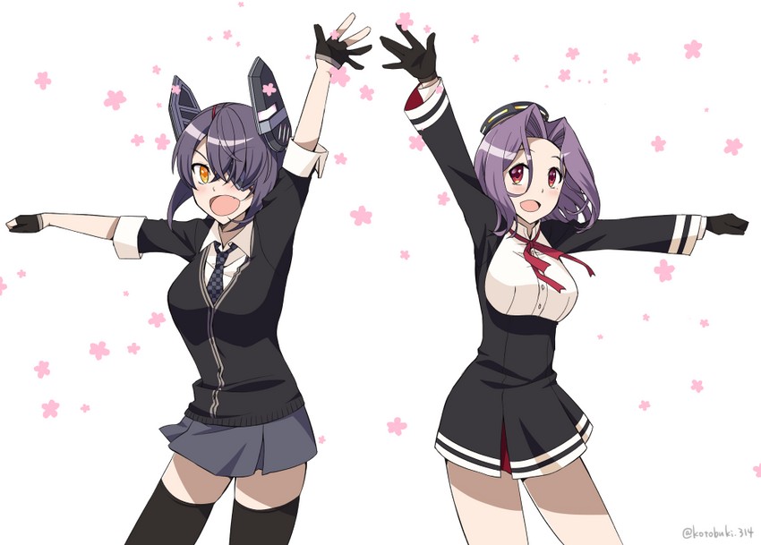 tenryuu and tatsuta (kantai collection) drawn by kotobuki_(momoko_factory)