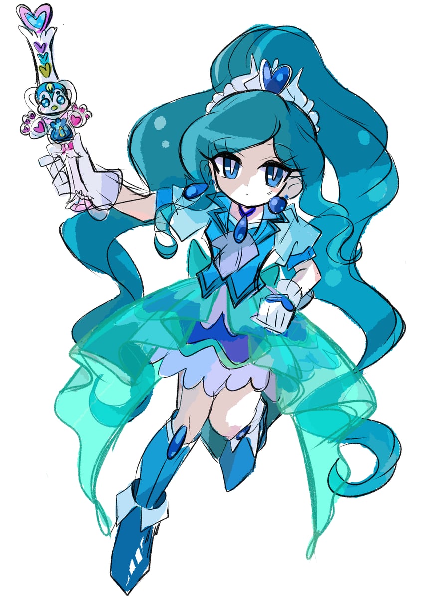 sawaizumi chiyu and cure fontaine (precure and 1 more) drawn by rakugaki_shitagari-ya