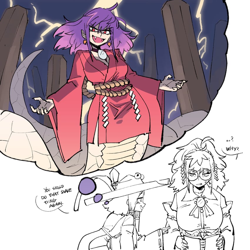 moriya suwako and yasaka kanako (touhou) drawn by kaibootsu