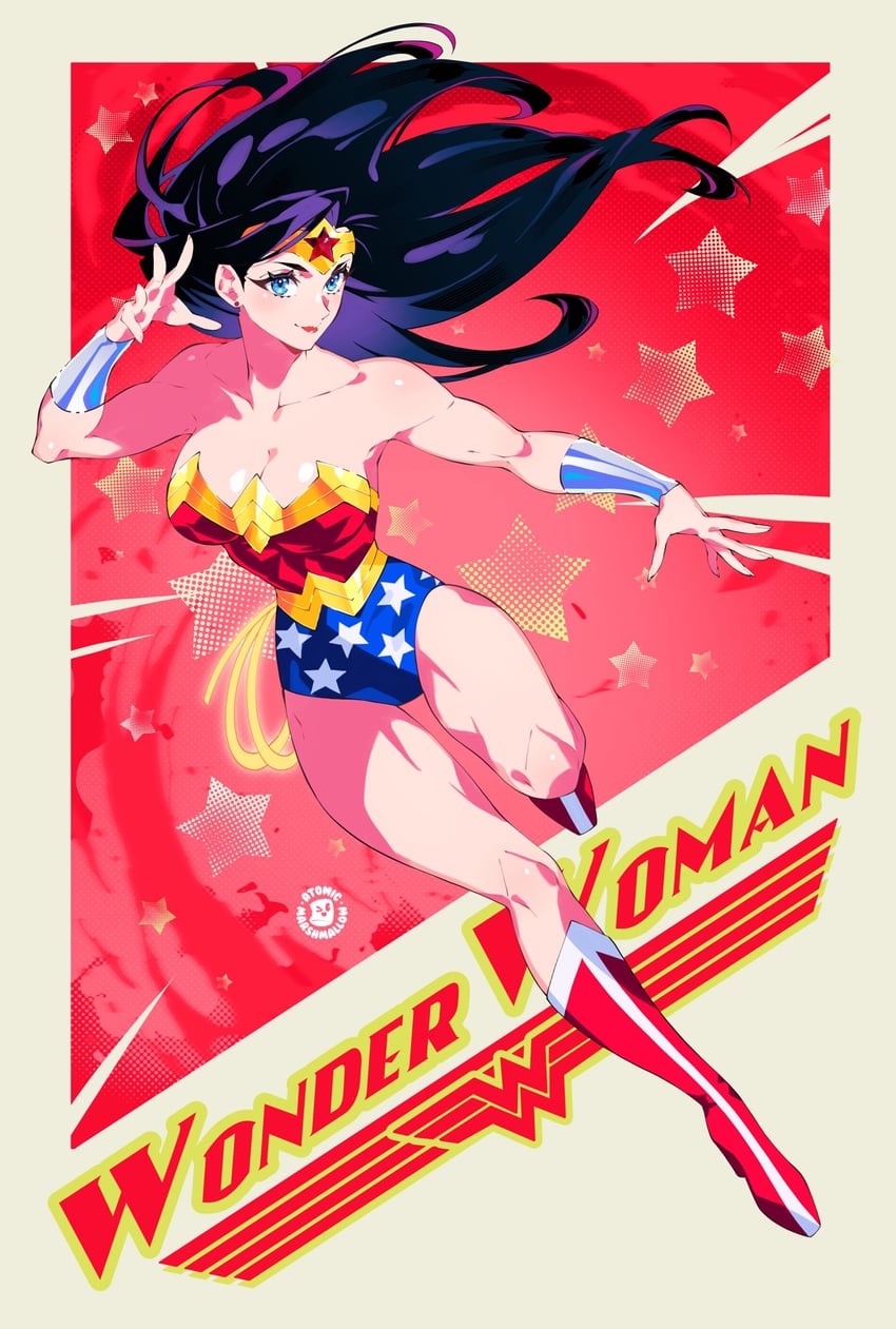 wonder woman (dc comics and 1 more) drawn by atomicmrshmallw