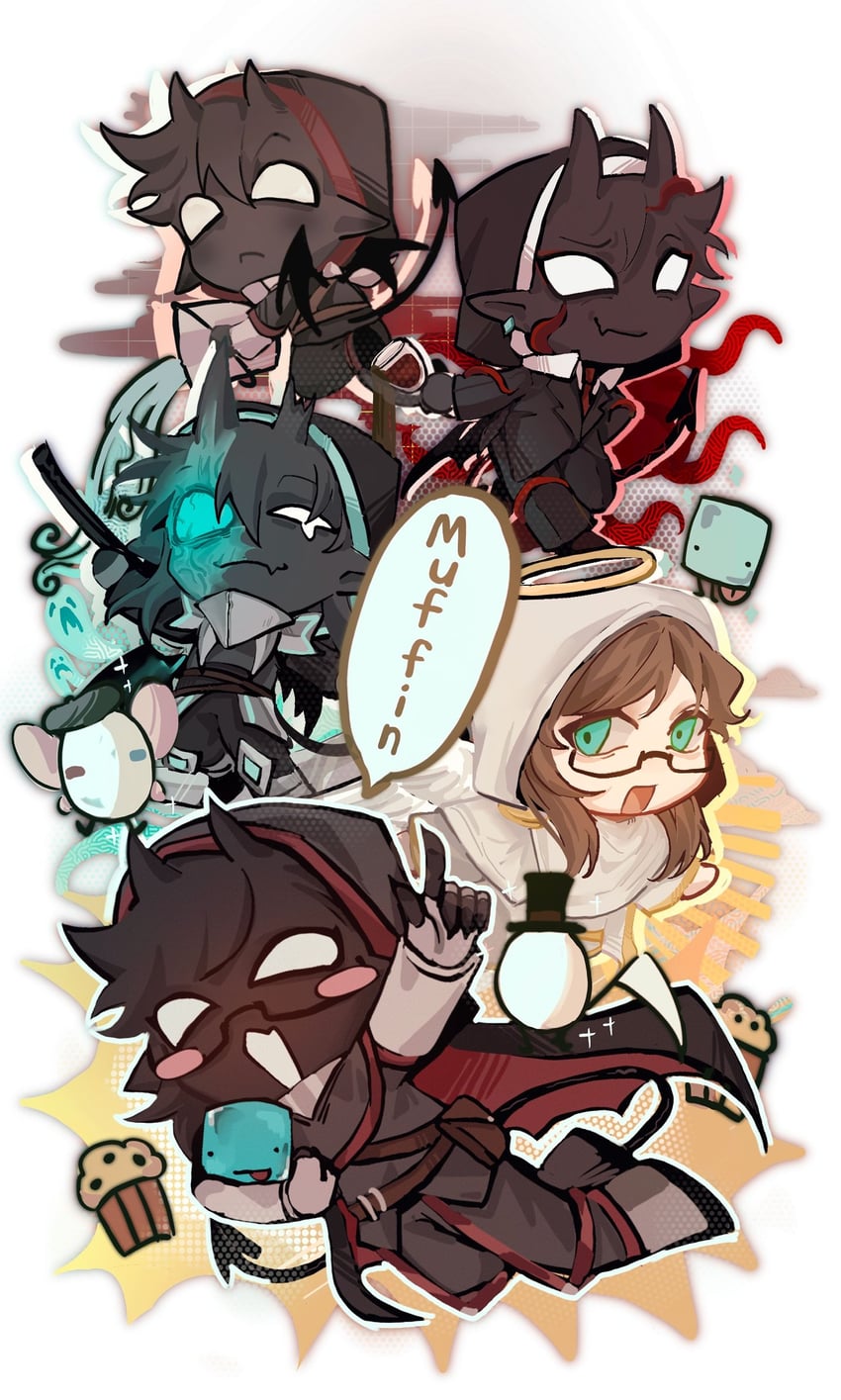 badboyhalo, skeppy, dapper, and pomme (real life and 3 more) drawn by leirenche412