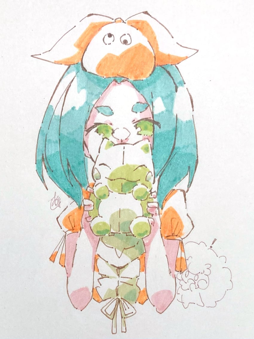 ononoki yotsugi (pokemon and 1 more) drawn by taste_colorful