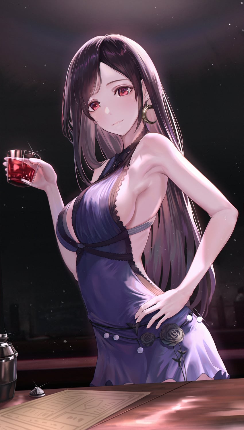 tifa lockhart (final fantasy and 2 more) drawn by tooku0