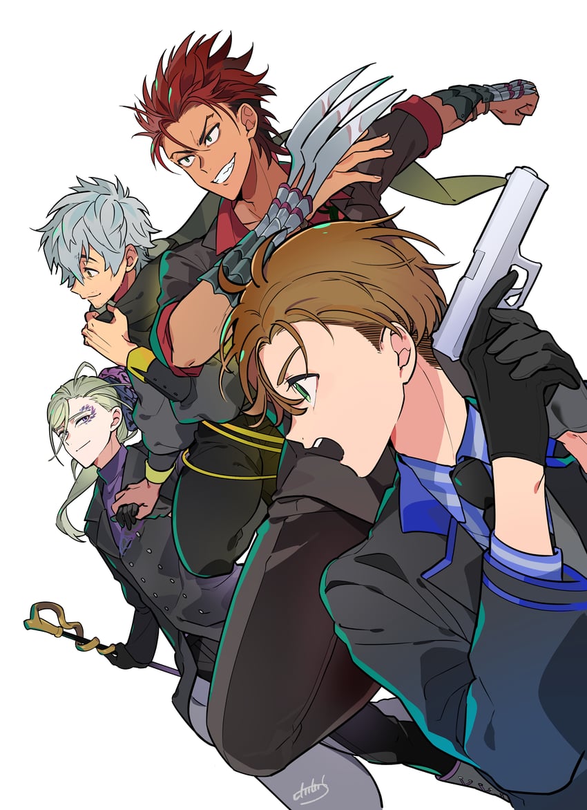 aaron, luke, chesley, and mokuma (buddy mission bond) drawn by chibit_(choco-bit)
