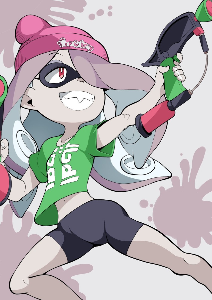 inkling player character and sucy manbavaran (splatoon and 2 more) drawn by popopo