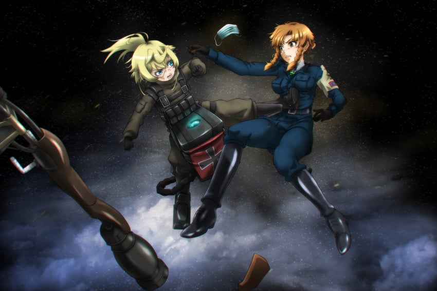 tanya degurechaff and mary sue (youjo senki) drawn by genya_(genya67)
