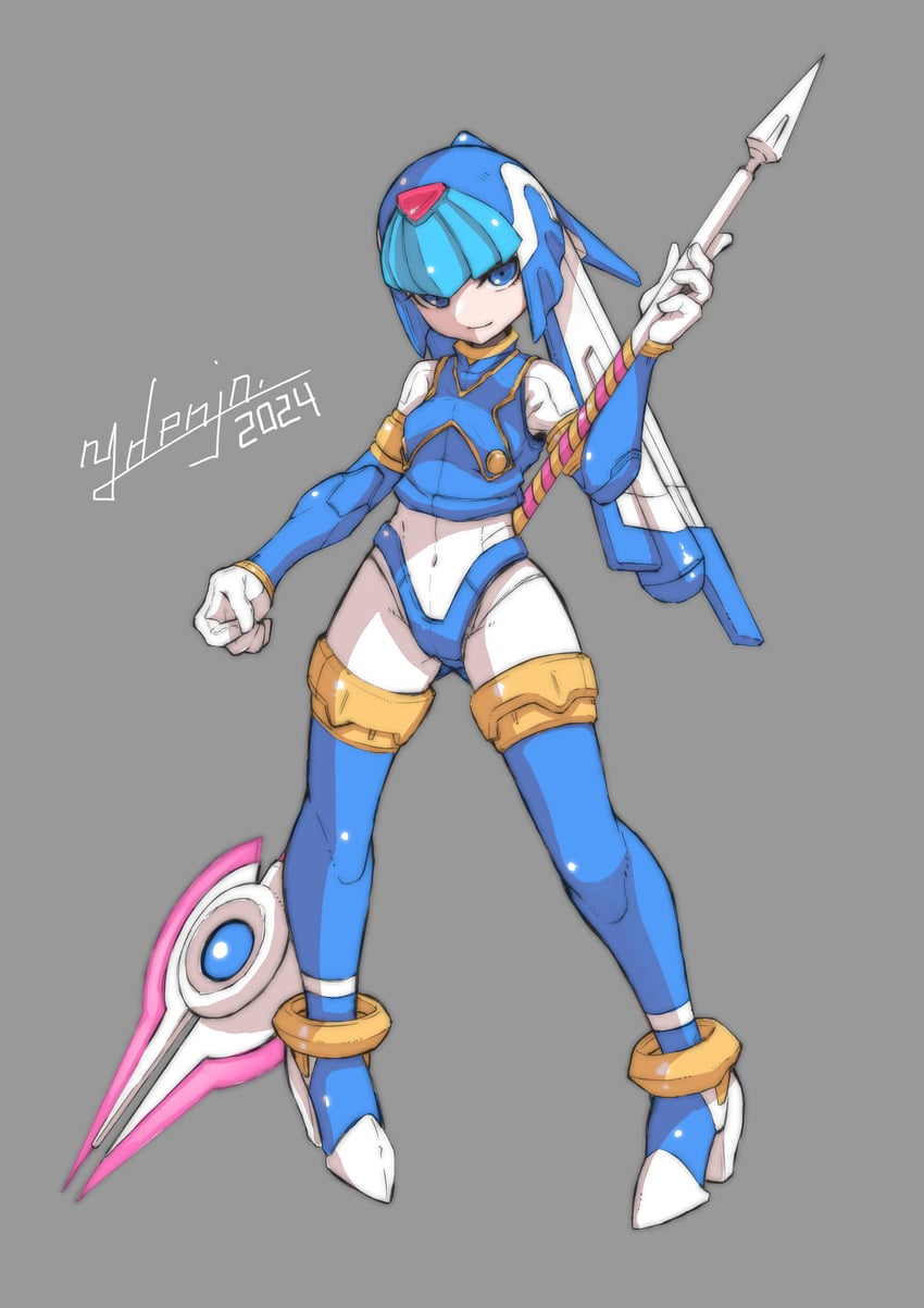 fairy leviathan (mega man and 1 more) drawn by denjyou23