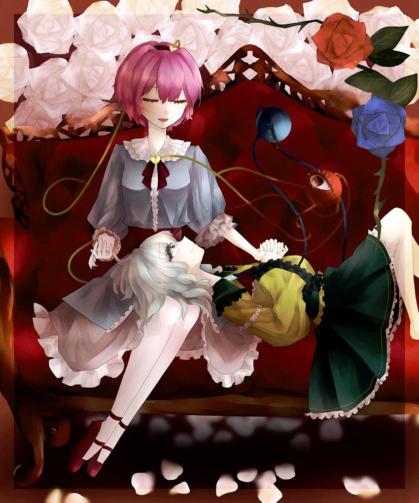 komeiji koishi and komeiji satori (touhou) drawn by miawa