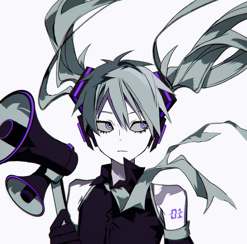 hatsune miku (vocaloid and 1 more) drawn by hemostatic