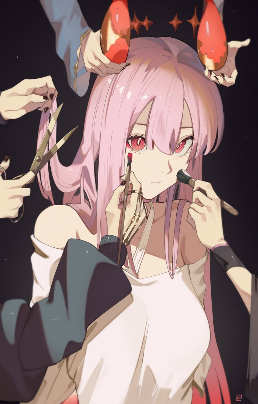 mori calliope (hololive and 1 more) drawn by ninochuu