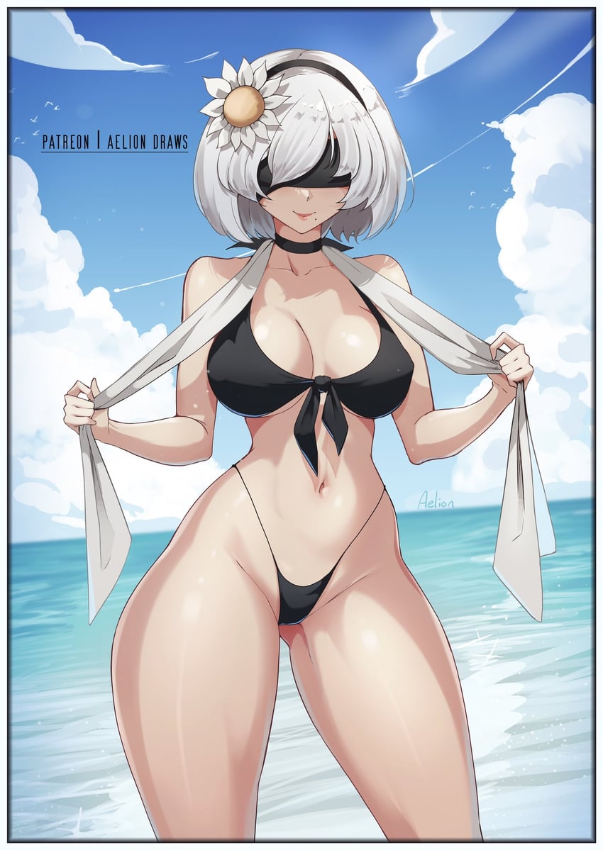 2b (nier and 1 more) drawn by aelion_draws