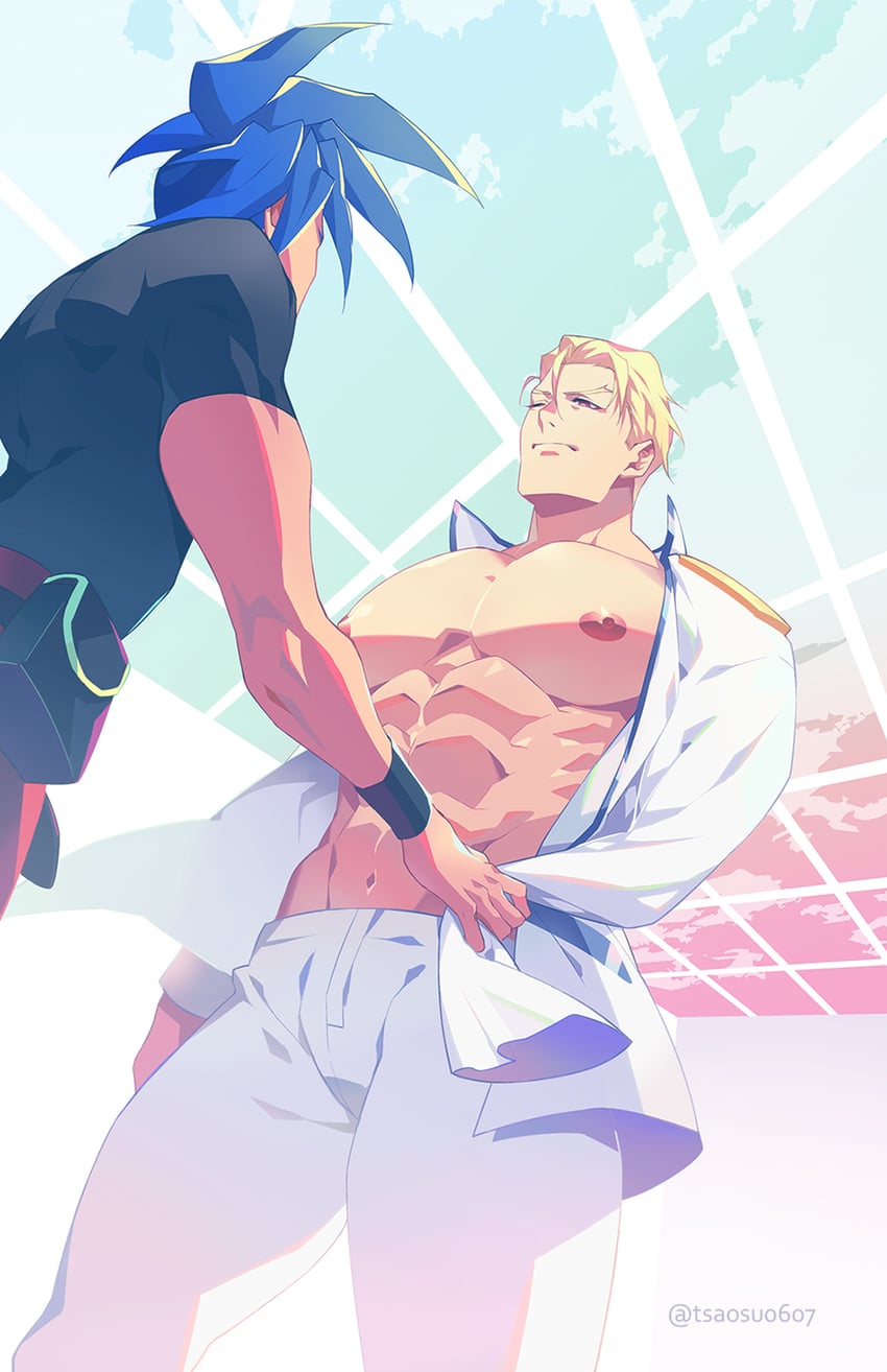 galo thymos and kray foresight (promare) drawn by tsaosu0607