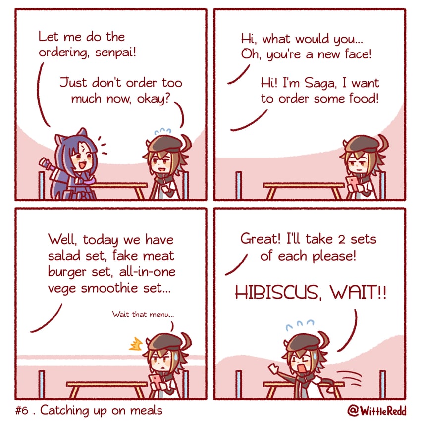 saga and plume (arknights) drawn by wittle_red