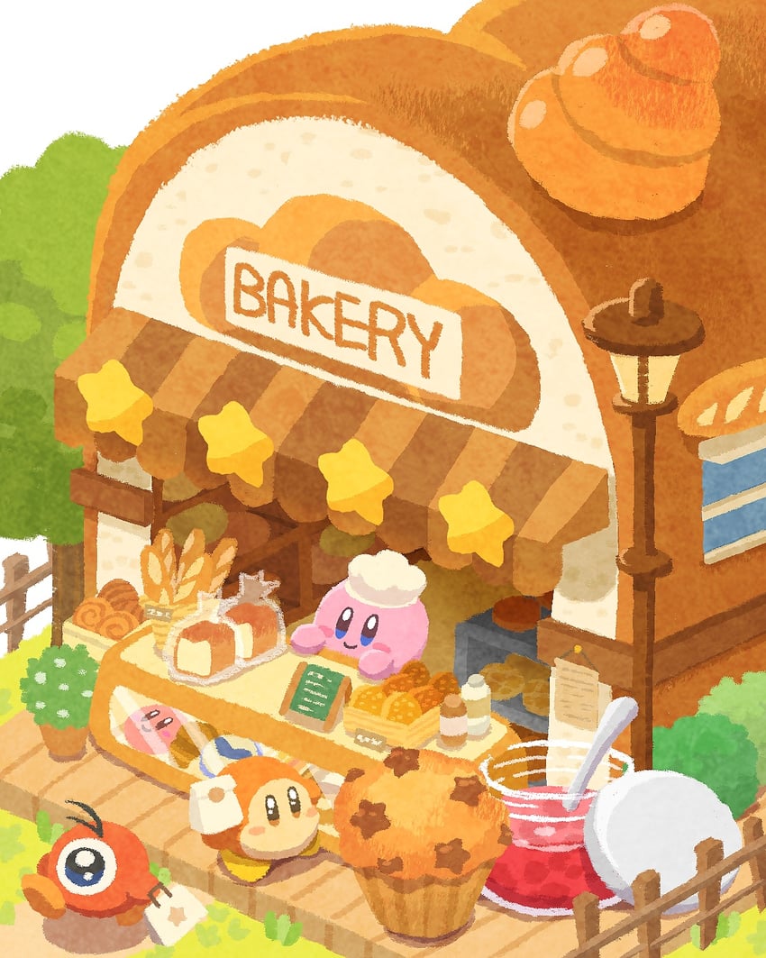 kirby, waddle dee, and waddle doo (kirby) drawn by miclot