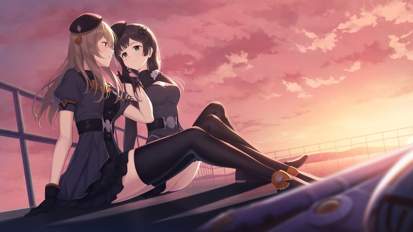 kuo shenlin and wang yujia (assault lily) drawn by nuenue