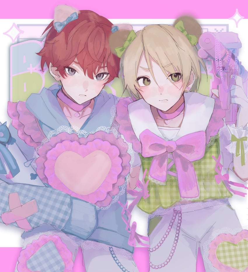 amagi hiiro and shiratori aira (ensemble stars!) drawn by na_77_pq