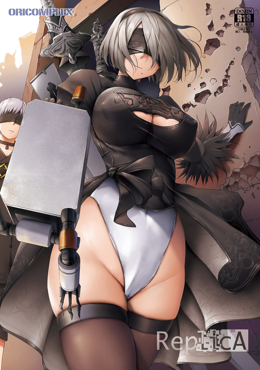 2b and 9s (nier and 1 more) drawn by orico