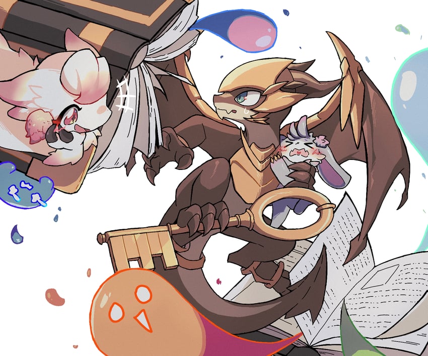 stra, slosi, and maldek (dragon village and 1 more) drawn by o_o_(pixiv_91006494)