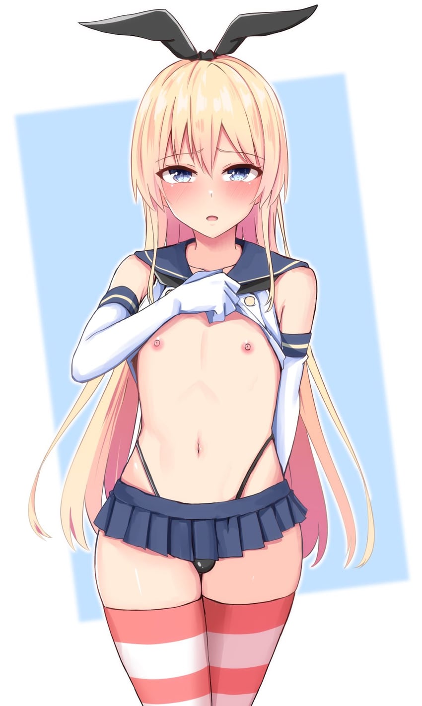 shimakaze and shimakaze-kun (original and 1 more) drawn by baretto_(karasi07)