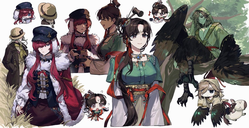 jiu niangzi, getian, yenisei, and bessmert (reverse:1999) drawn by gyeol_124