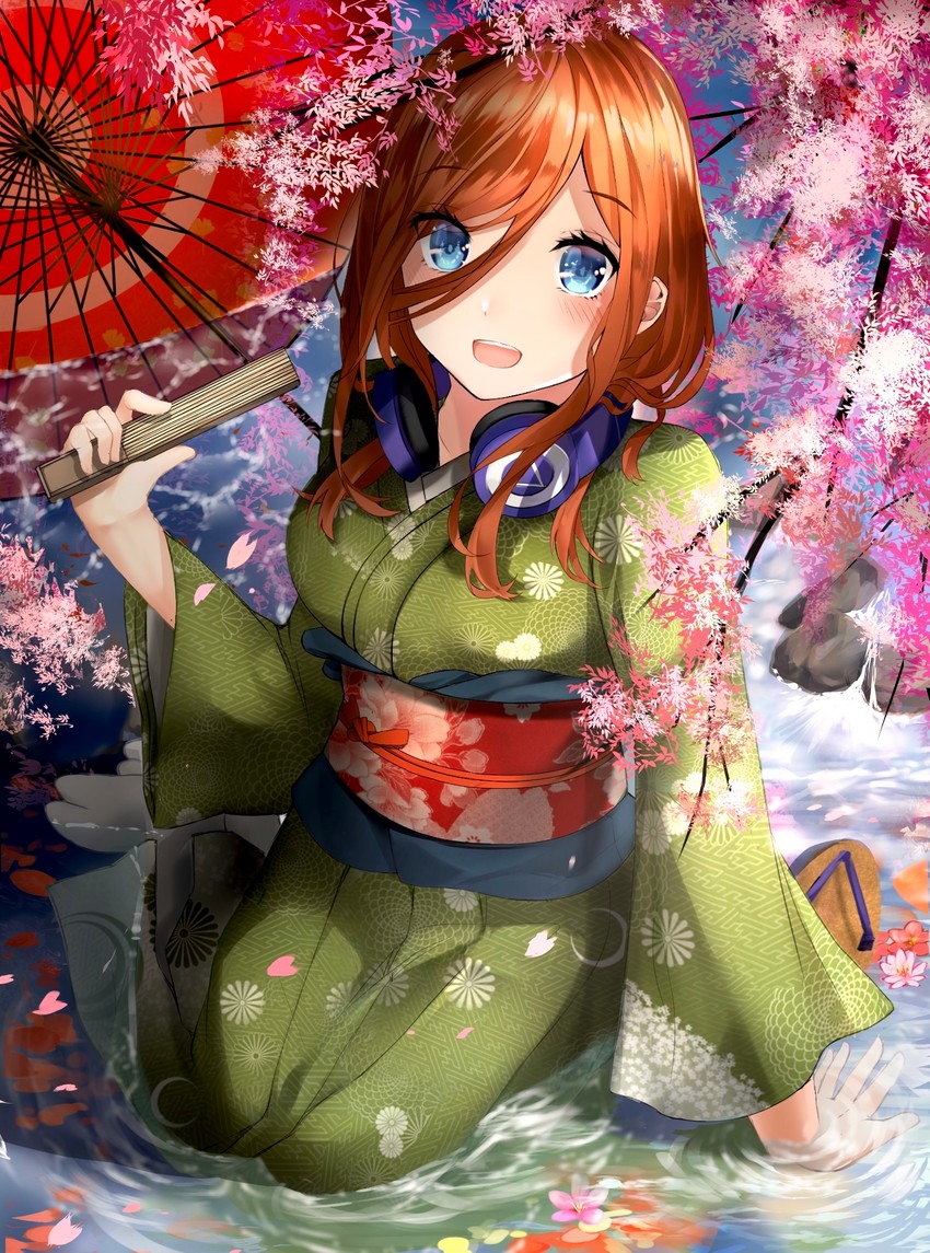 nakano miku (go-toubun no hanayome) drawn by shiranui_(nisioisin_sinob)